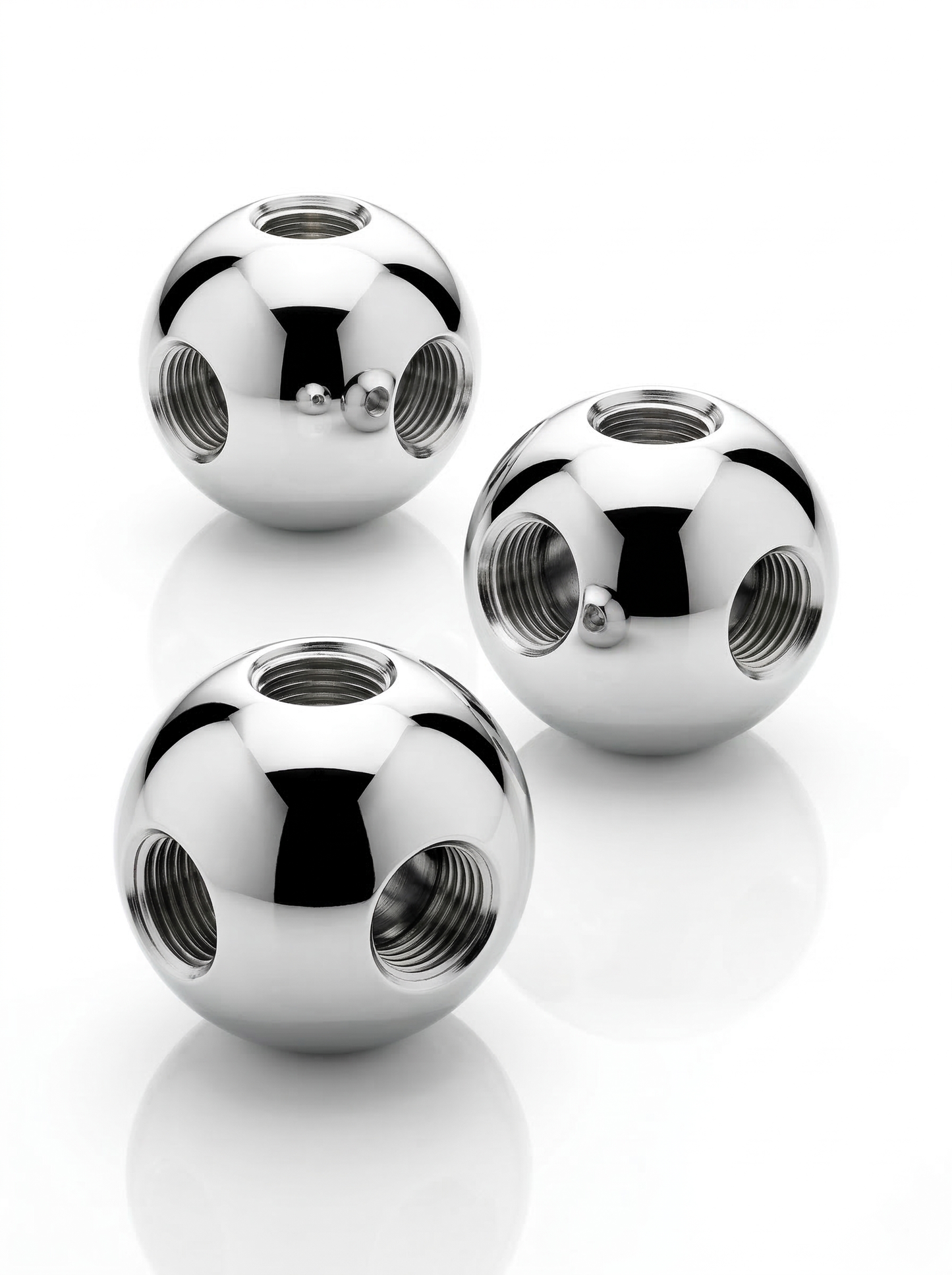 Precision Joint Ball in Solid Brass | Modular Furniture System Connection Sphere