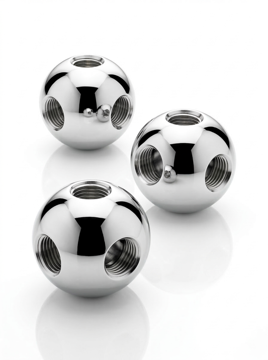 Precision Joint Ball in Solid Brass | Modular Furniture System Connection Sphere
