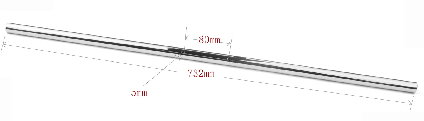 750mm Precision Slotted Tube | Chrome-Plated Surface Treatment