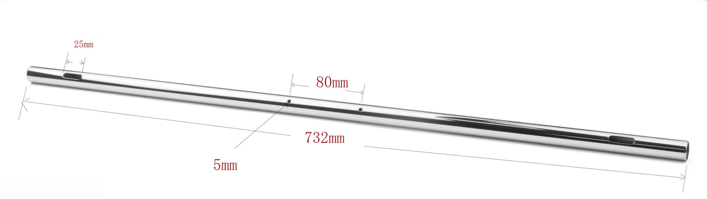 750mm Precision Slotted Tube | Chrome-Plated & Chamfered Hardware